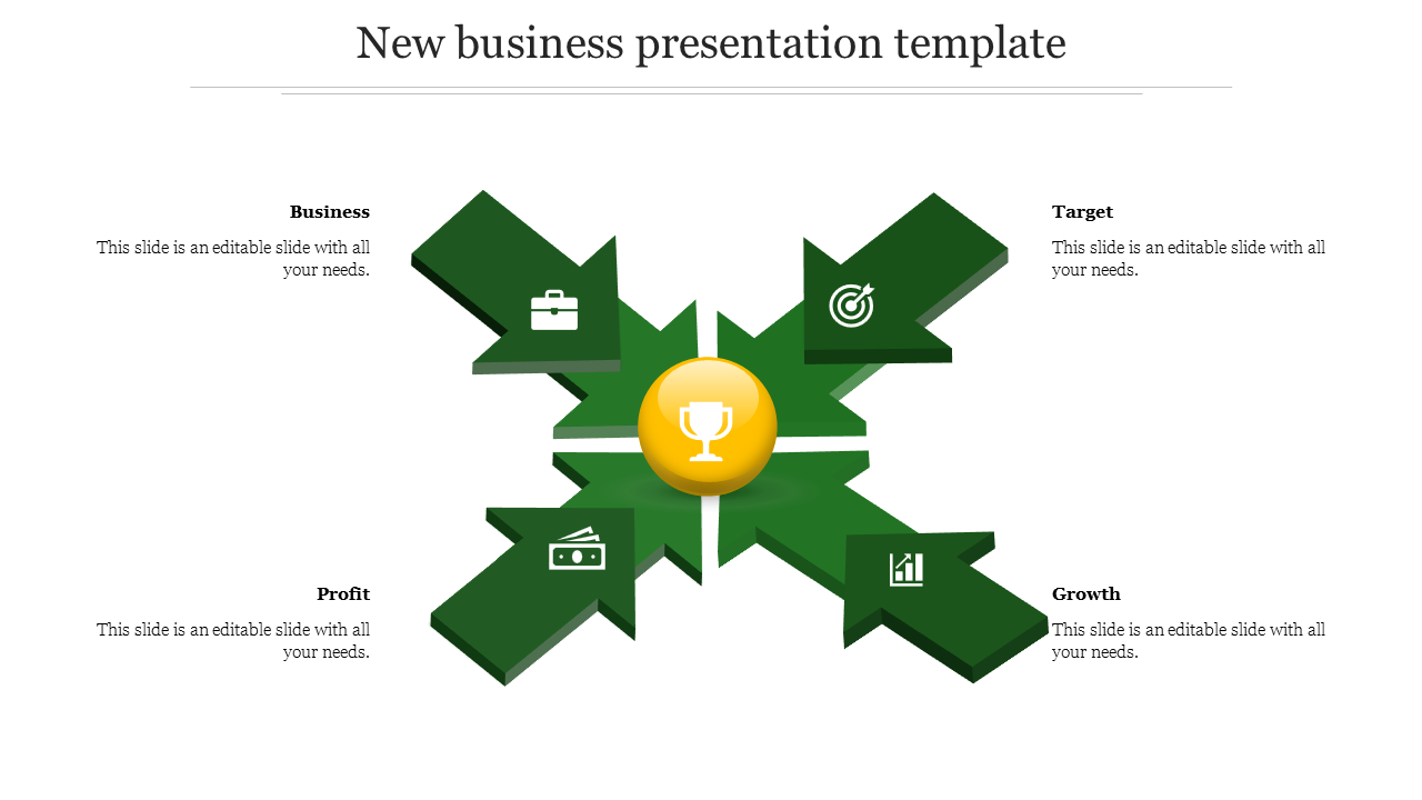 new business presentation template-Green